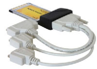 Delock PCMCIA adapter, CardBus to 2 x serial, 1 x parallel (61623)